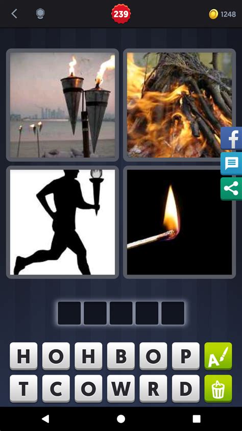 answer to 4 pics 1 word 5 letters